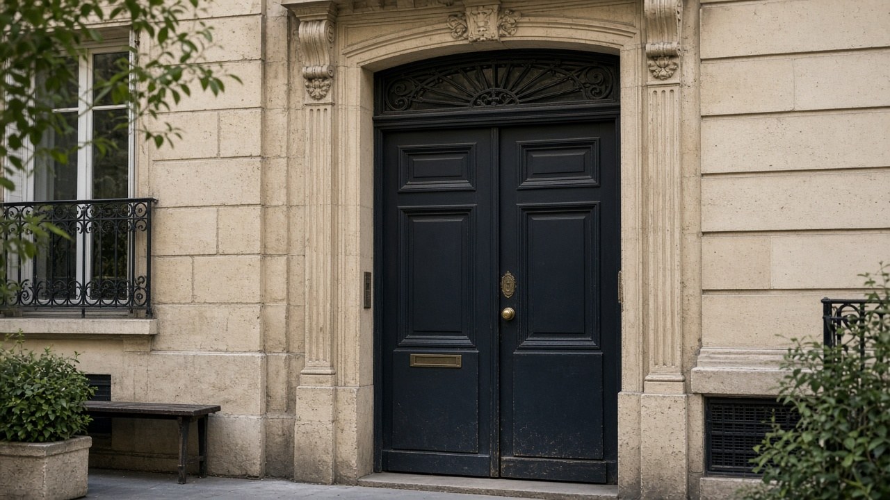 Entrée de l’atelier Cryvionis, 7 Rue de Constantine, Paris 75007
